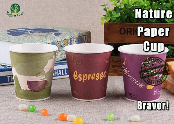 Buy cheap Takeaway 8 Oz Pla Paper Coffee Cups , Disposable Paper Soup Cups With Lids from wholesalers