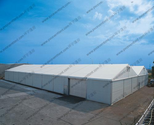 Quality Waterproof 15 x 50m Warehouse Storage Tent , Outdoor Warehouse Tents With Rolling Door for sale
