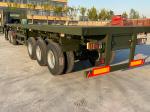 3 Axles Flatbed Semi Truck Trailer 40FT Container Transport Platform