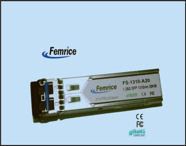 Buy cheap 1.25Gbps FC 1310nm Single-mode Dual LC 20km SFP Module from wholesalers
