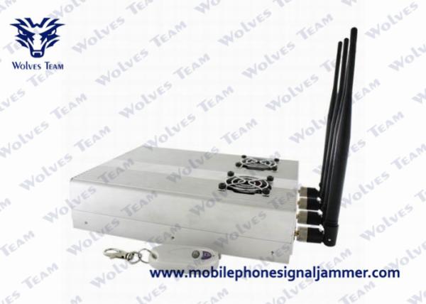 Quality Desktop Cell Phone Blocker With 2 Cooler Fans , Mobile Jammer Device CDMA 3G GSM for sale