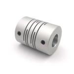 Anodizing Silver Aluminum Shaft Coupling 50mm Spiral Beam Coupling