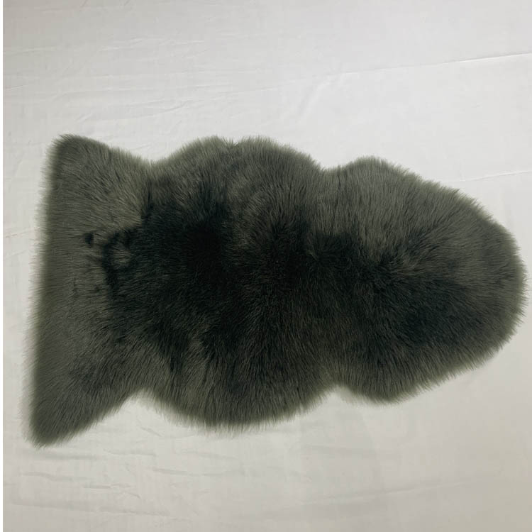 Black Chair Sheepskin Cushion Pads Faux Fur OEM