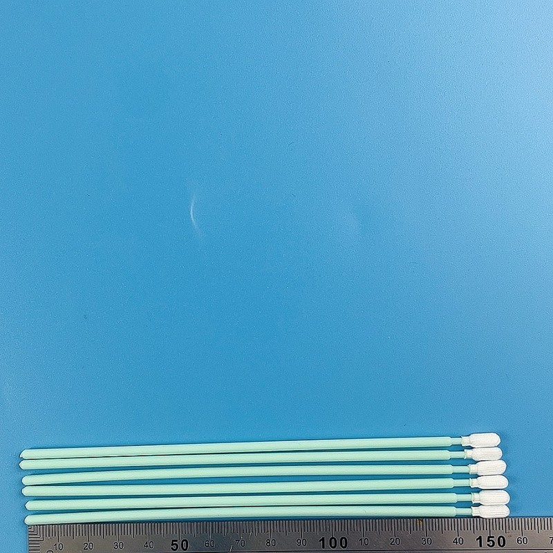 6.4'' Small Polyester Swabs Samples Accepted Double Knitted Dacron Cleaning Stick