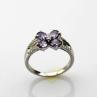 Buy cheap Design Women Jewelry 925 Silver Red Quatrefoil Cubic Zircon Ring(FR029) from wholesalers