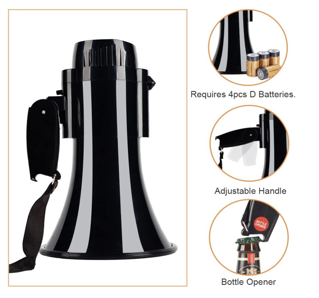 Red Portable Military Megaphone 155 X 255MM