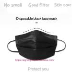 Black earloop Disposable Protective Face Mask 50pcs/box Anti Pollution