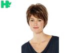 Curly Afro Weave Short Synthetic Wigs , Afro Lace Front Wigs Heat Friendly