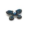 Buy cheap Green Alloy Fashion Brooch Pin , Butterfly Diamond Brooch 2.8cm Height from wholesalers