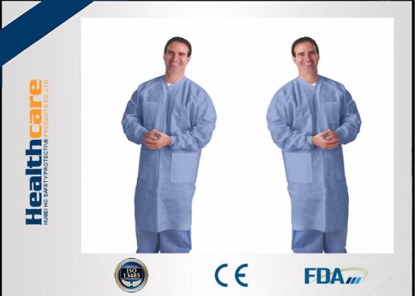 Breathable Disposable Lab Coats for Dental , Sterile Disposable Lab Jackets