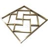 Buy cheap Customized Titanium Gold Stainless Steel Metal Fabrication Geometric Abstract Wall Sculpture Art from wholesalers