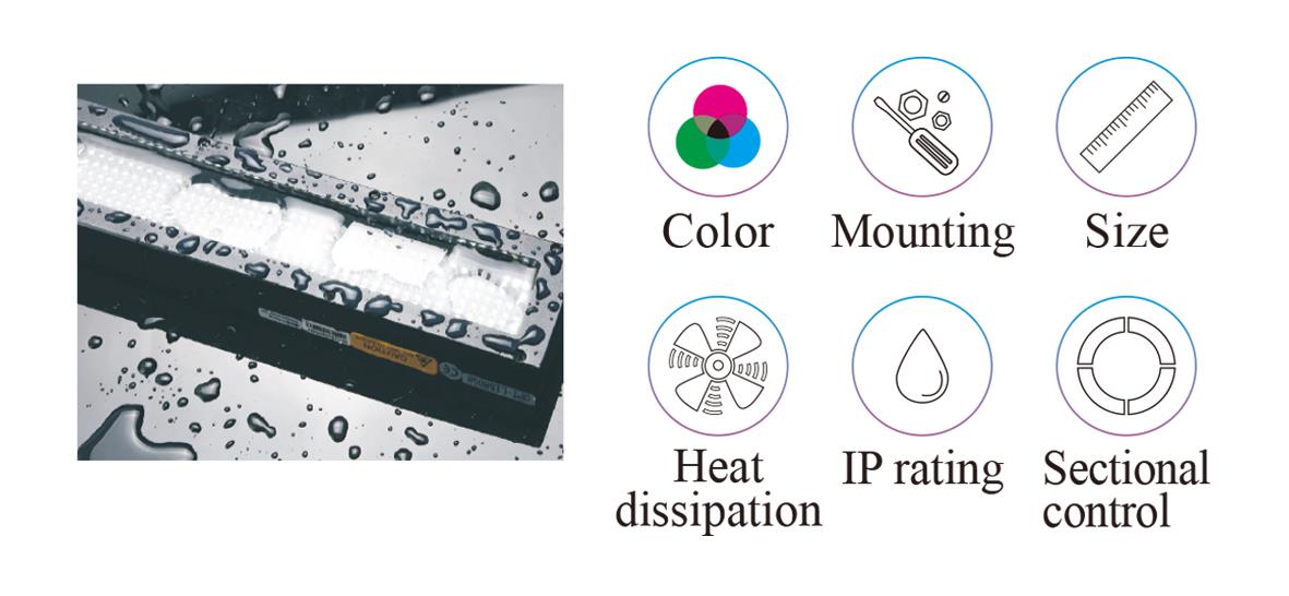 Custom Waterproof IP67 Rating Machine Vision LED Lighting Long Lifespan