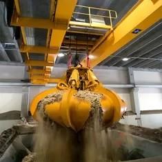 Buy cheap Electric Double Girder Overhead Crane 15ton Of Multi Flap Hydraulic Grabs from wholesalers