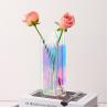 Buy cheap U Shape Bending Rainbow color Flower Acrylic Vase For Home Decor Or Wedding Table from wholesalers
