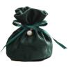 Buy cheap Soft Touch Fabric Drawstring Gift Bags Customized Stamped Gold Logo Pouch Bag from wholesalers