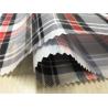 Buy cheap Yarned Dyed Fabric Synthetic Leather Fabric 0.4mm Transparent With Red / Black Grid from wholesalers