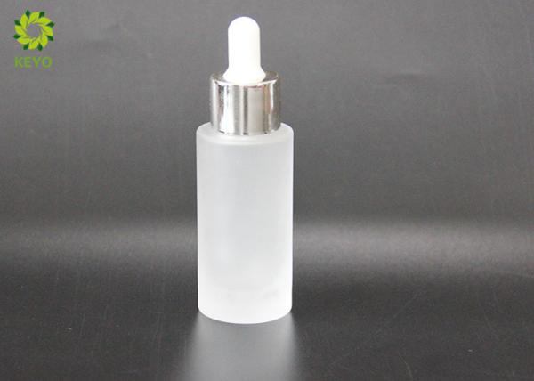 Buy cheap Flat Shoulder Cosmetic Packaging Bottles , 30ml Frosted Glass Empty Cosmetic Containers from wholesalers