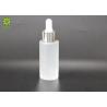 Buy cheap Flat Shoulder Cosmetic Packaging Bottles , 30ml Frosted Glass Empty Cosmetic Containers from wholesalers