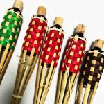 120cm Natural Bamboo Torch For Festival Celebrate, Luau Party, Outdoor Lighting