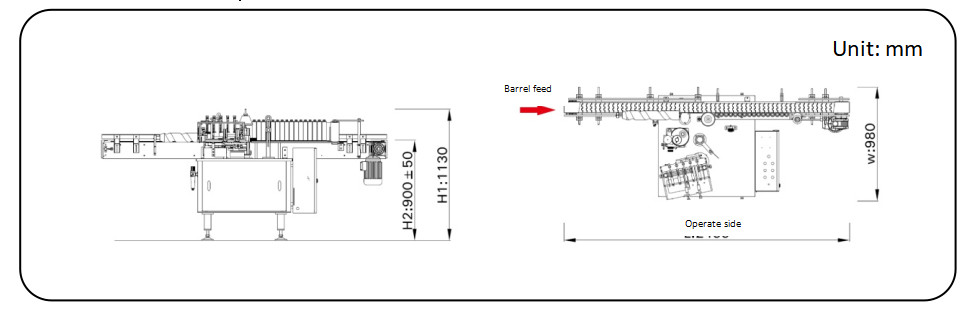 Φ30-95mm Round Bottle TZ-100D Paper Bonding Labeling Machine