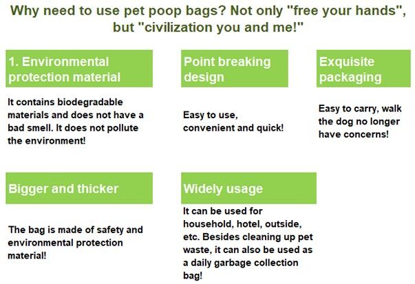 security factory sales biodegradable pet waste dog poop bag, Heavy Duty Custom Biodegradable PE Dog Poop Pet Waste Bags