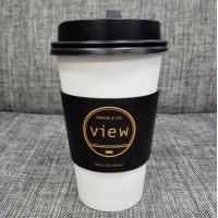 Buy cheap Custom Paper Hot Kraft Coffee Sleeves , Compostable Coffee Sleeves Eco product