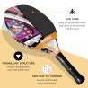 Buy cheap Beach Tennis Racket Ergonomic Cushion Grip Carbon Fiber Tennis Paddle Racquets from wholesalers