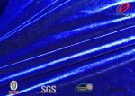 250gsm Ks Royal Blue Stretch Velvet Fabric , Stretch Velvet Material 75D+40D
