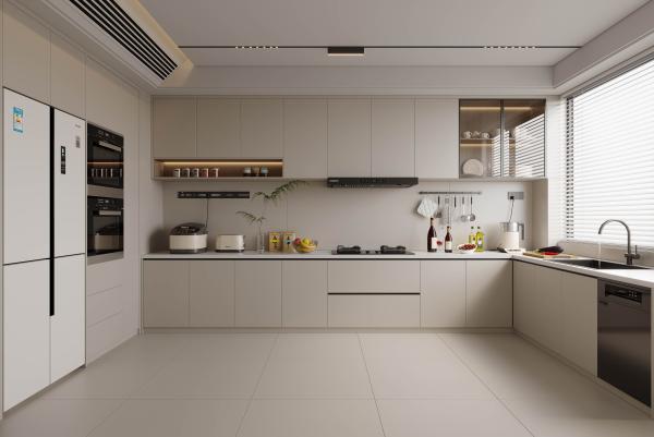 Buy cheap Plywood Board Waterproof White Melamine Kitchen Cabinets Sets For Hotel from wholesalers