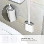 100*390 Flexible Silicone Toilet Brush Flat Deep Cleaning 34cm Long