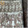 Buy cheap Customized Gold Embroidery Lace Handmade Beaded Decorative Lace Fabric from wholesalers