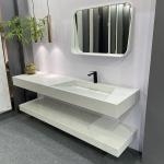 Washbasin New Italian Design White Color Sanitary Ware Bathroom Double Wash