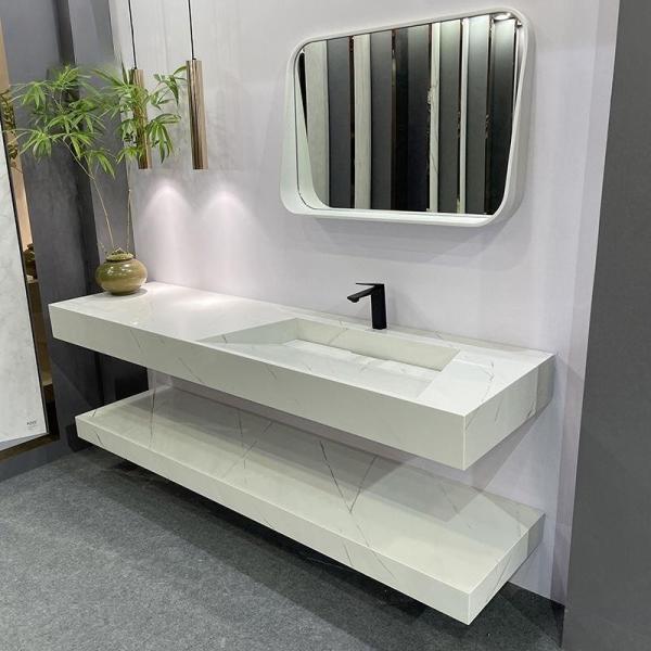 Washbasin New Italian Design White Color Sanitary Ware Bathroom Double Wash