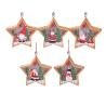 Buy cheap Christmas Glow ornaments Christmas tree Wooden hanging ornaments Santa Claus snowman Elk Christmas lights from wholesalers