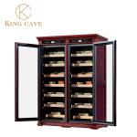 Solid Wood Touch Control Dual Zone Electric Wine Cooler Cigar Humidor Cabinet