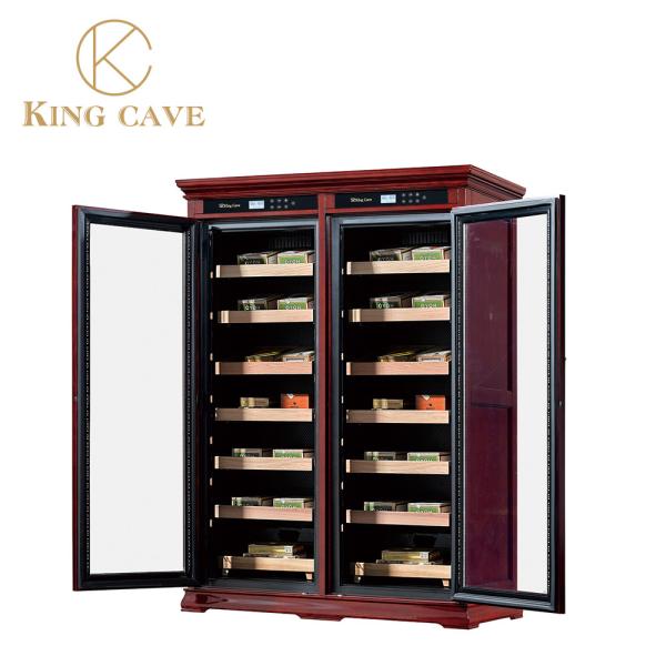 Buy cheap Wood Luxury Electric Cigar Display Cooler Humidor Cabinet With Dual Zone from wholesalers