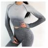 Buy cheap Ombre Seamless Women's Yoga Apparel / Women Gym Clothing Gradient Leggings+Long sleeve Top from wholesalers