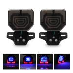 Waterproof Motorcycle Taillight Steering Brake Flash ABS License Plate Light For