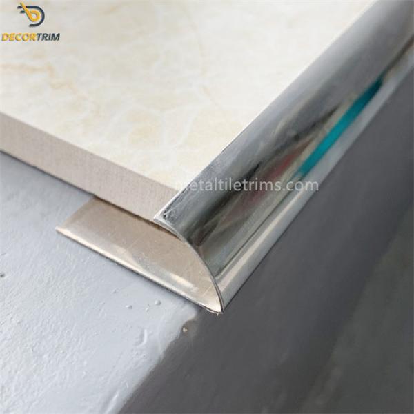 Buy cheap Carpet To Tile Strip Stainless Steel Tile Trim Metal Chrome Trim Length 2.5m from wholesalers