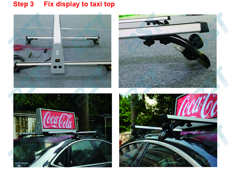 P5mm Taxi Advertising Screens , Waterproof IP65 Taxi Top LED Display 192 X 64 Dot Resolution