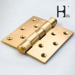 Golden Corrosion Resistant Solid Brass Hinges SGS Certification For Door