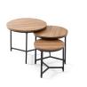 Buy cheap Living Room Small Brown Round Nesting Coffee Table Set Furniture from wholesalers