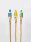 Outdoor Natural Bamboo Tiki Torch Yard Deck Decoration Garden Toy Colorful For