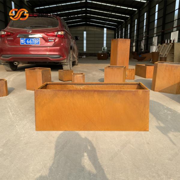 Buy cheap Outdoor Decorative Corten Steel Large Flower Pots from wholesalers