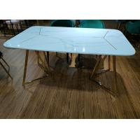 Buy cheap 150*90*78cm Wrought Iron Marble Table product