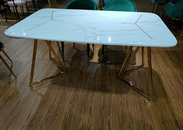 Buy cheap 150*90*78cm Wrought Iron Marble Table from wholesalers