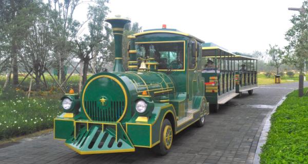 European Mini 3 Carriages 60 Passengers Electric Trackless Train with Lead-acid