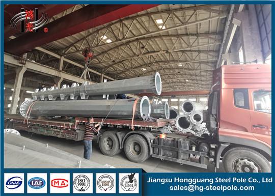 Buy cheap ISO 9001 Q345 Electric Hot Dip Galvanized Pole For Transmission Line Q345 10KV from wholesalers