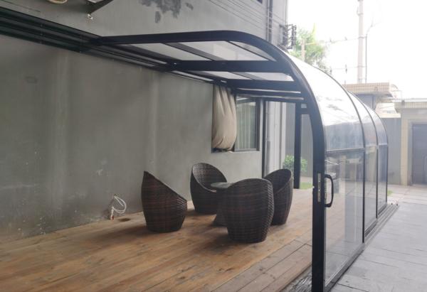 Buy cheap Arc Garden Glass Roof Sunroom Free Standing Prefab 6065 T5 EPDM from wholesalers