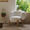 Buy cheap Bedroom Upholstery Teddy Fabric Chair High Elastic Sponge Filling from wholesalers